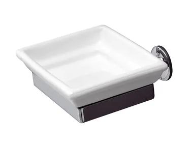 FIRST CLASS - Wall-mounted ceramic and brass soap dish _ Devon&Devon