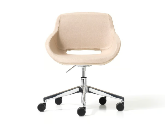 CLEA PLUS - Upholstered fabric office chair with castors with 5-Spoke base _ Diemme