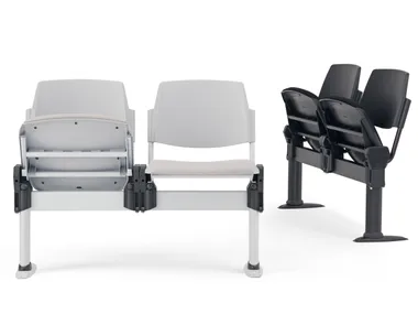 VOLÉE EASY SOFT - Freestanding beam seating with tip-up seats _ Diemmebi