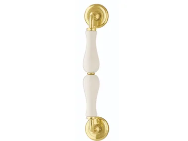 MARTINA - Brass and porcelain pull handle _ Dnd