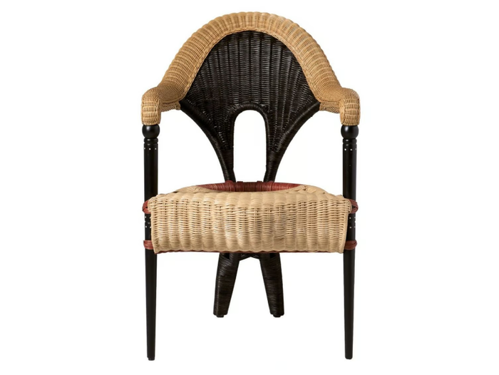 LIBA - Rattan chair with armrests _ Driade