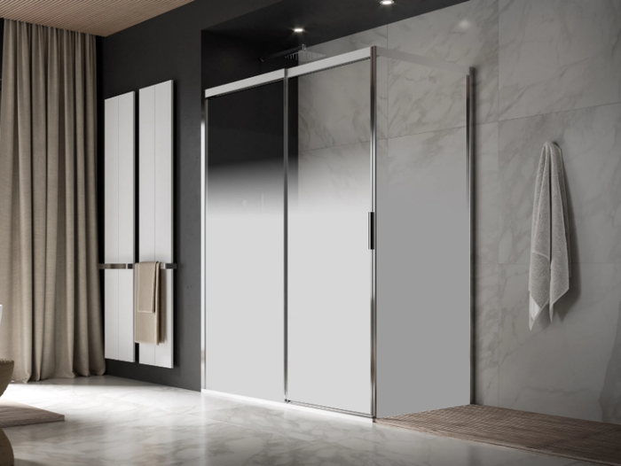 ACQUA 5000 - Glass and aluminium shower cabin with sliding door _ Duka