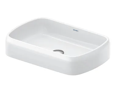 QATEGO - Countertop rectangular ceramic washbasin _ Duravit