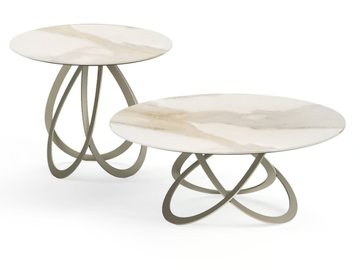 FEBE LOW - Round ceramic coffee table _ EFORMA