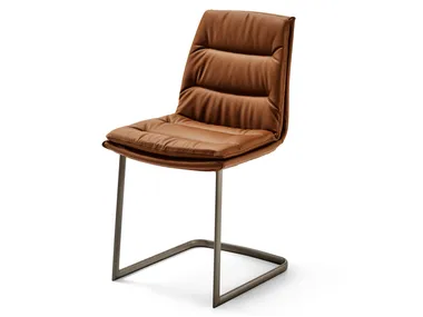 LADY - Cantilever upholstered leather chair _ EFORMA