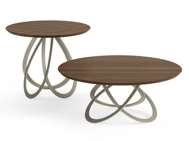 FEBE LOW - Round wooden coffee table _ EFORMA