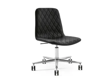 LENNY 5 WAYS - Height-adjustable office chair with castors with 5-Spoke base _ EFORMA