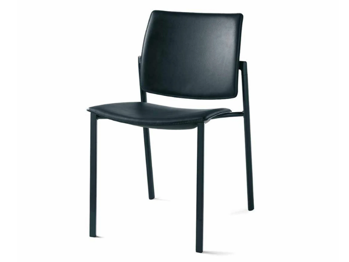 BIO - Stackable leather chair _ ENEA