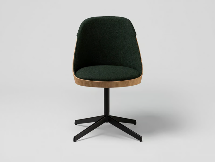 KAIAK CONFIDENT - Upholstered with 4-spoke base chair _ ENEA