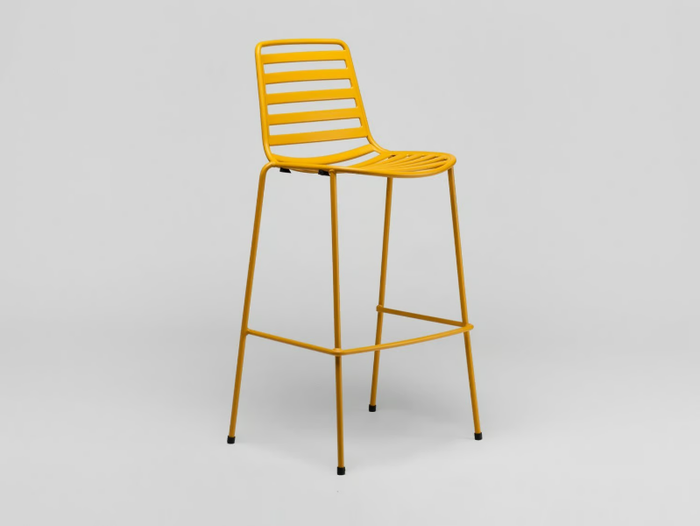 STREET - Steel garden stool with footrest _ ENEA