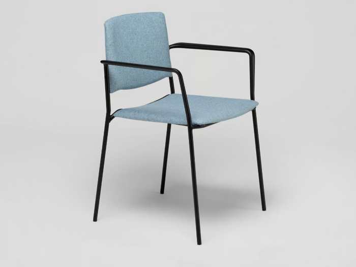 EMA 4L - Stackable upholstered chair with armrests _ ENEA