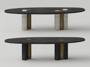 ROSS - Oval wooden table _ ENNE