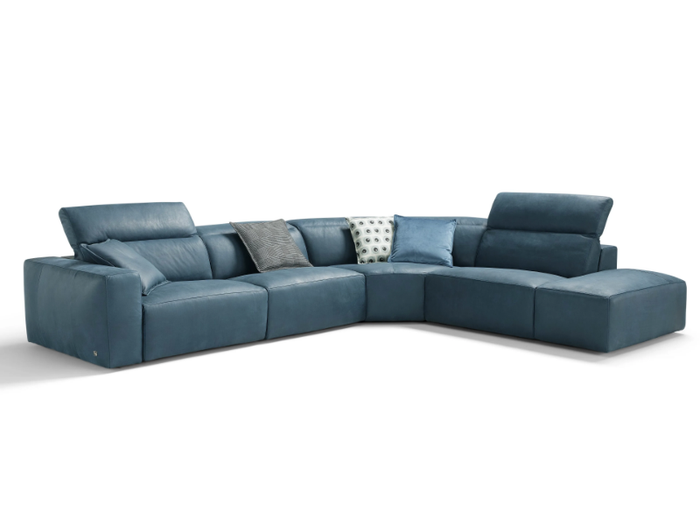 BEVERLY - Recliner sectional leather sofa _ Egoitaliano