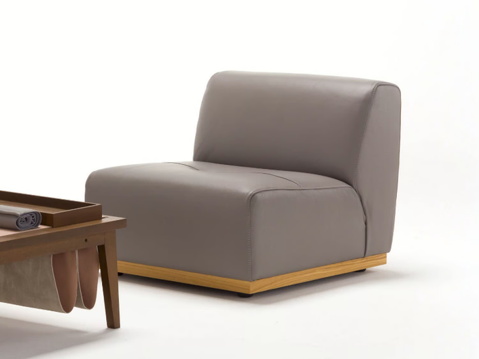 KONGENS - Sectional upholstered leather armchair _ Egoitaliano