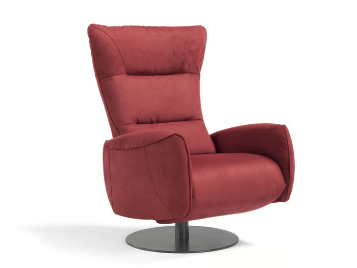 MIRA - Swivel trestle-based fabric armchair with motorised functions _ Egoitaliano