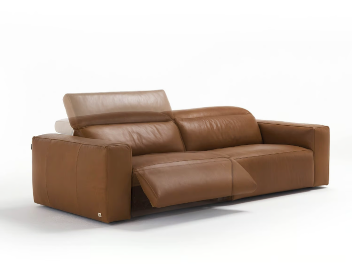 BEVERLY - 3 seater leather sofa with headrest _ Egoitaliano