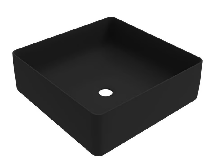 MUSA - Countertop square ceramic washbasin _ Ercos