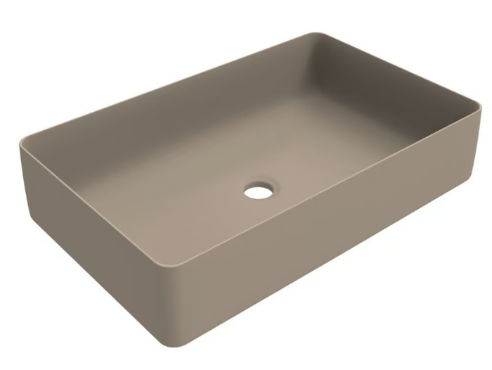 MUSA - Countertop rectangular ceramic washbasin _ Ercos