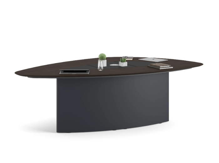 ARBOR - Triangular wood veneer meeting table _ Ersa