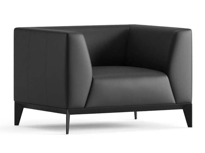 BOLT - Leather armchair with armrests _ Ersa