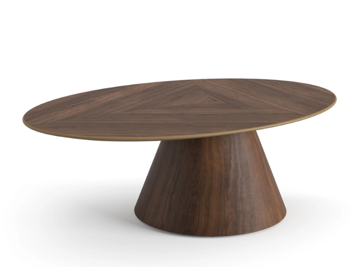 TEAR - Oval wooden coffee table _ Ersa