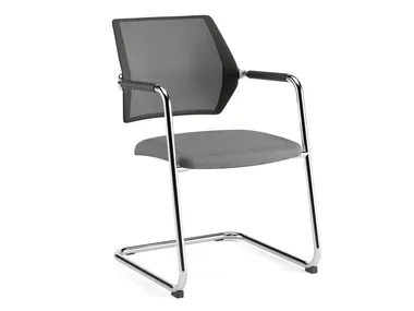 NORA - Cantilever fabric office chair with armrests _ Ersa