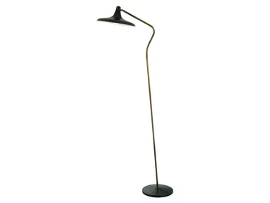 LIBERTY - Adjustable LED painted metal and brass floor lamp _ Estro