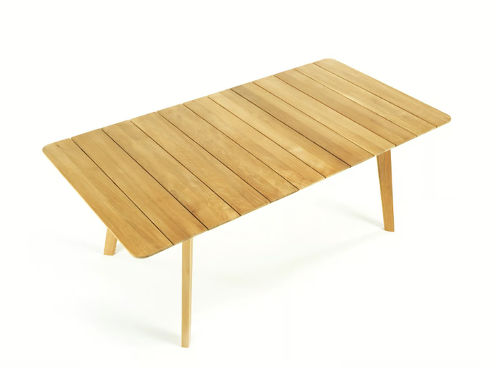 KNIT - Rectangular wooden garden table _ Ethimo