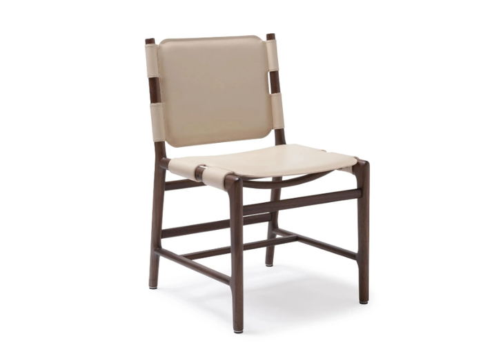 LEVANTE - Mahogany and leather garden chair _ Exteta