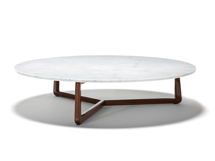 SUNSET - Round low Carrara marble coffee table _ Exteta