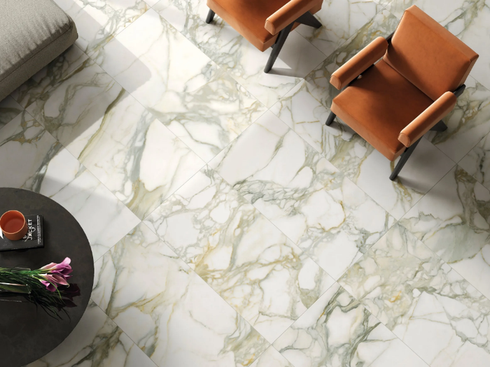 SELECT - CALACATTA ORO - Porcelain stoneware wall/floor tiles with marble effect _ FMG