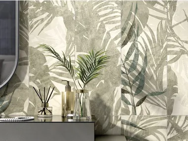 URBAN JUNGLE DECORO ACTIVE - Antibacterial porcelain stoneware wall tiles with concrete effect _ FMG