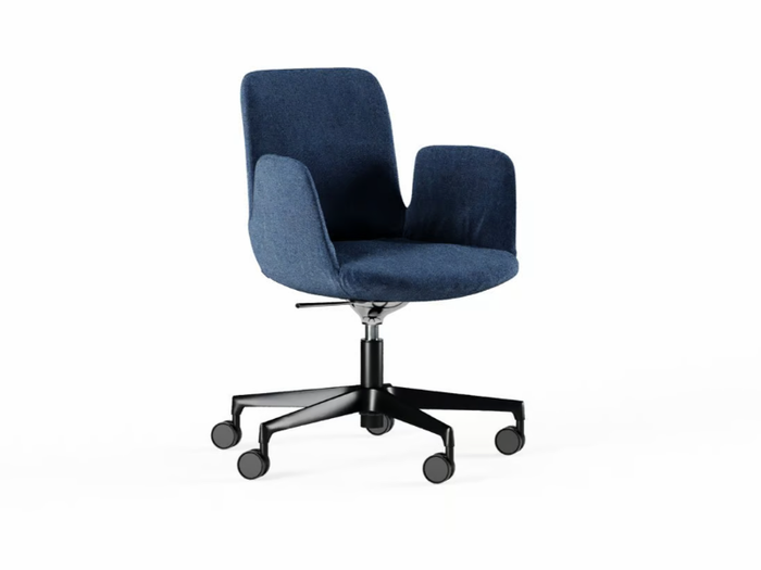 FIOR DI LOTO - Fabric office chair with 5-Spoke base, armrests and castors _ FREZZA