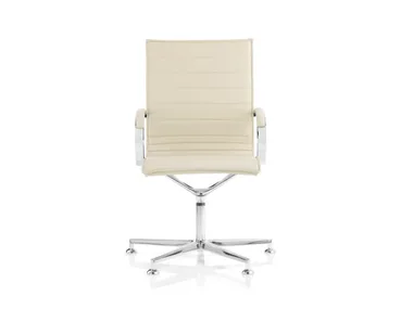 CLASSE 2 EM 202 BASIC - Leather office chair with armrests with 5-Spoke base _ FREZZA