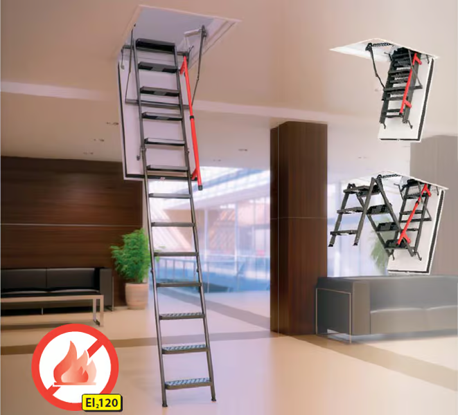 LMF - Fire-resistant loft ladder _ Fakro