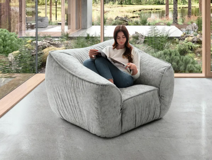 FLOAT - Fabric armchair with armrests _ Felis