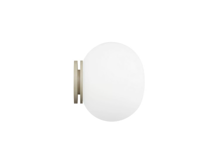 GLO-BALL MINI MIRROR - Opal glass wall light _ Flos