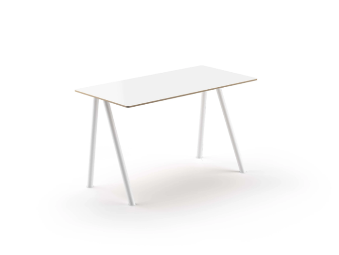 LINK COMPAS DESK - Rectangular laminate writing desk _ Fornasarig