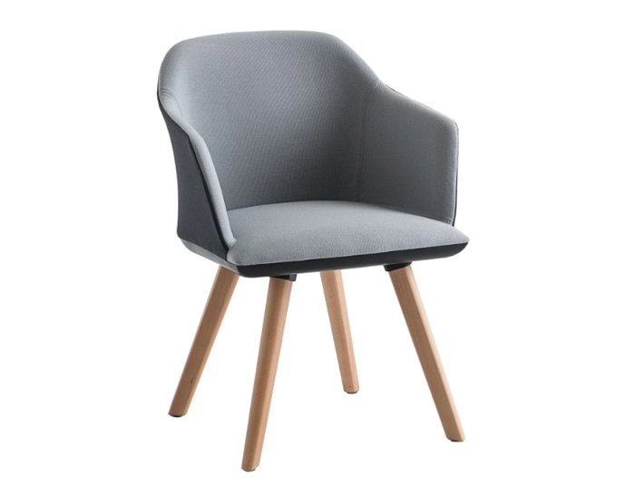 MANAA BL - Upholstered office chair with armrests _ GABER