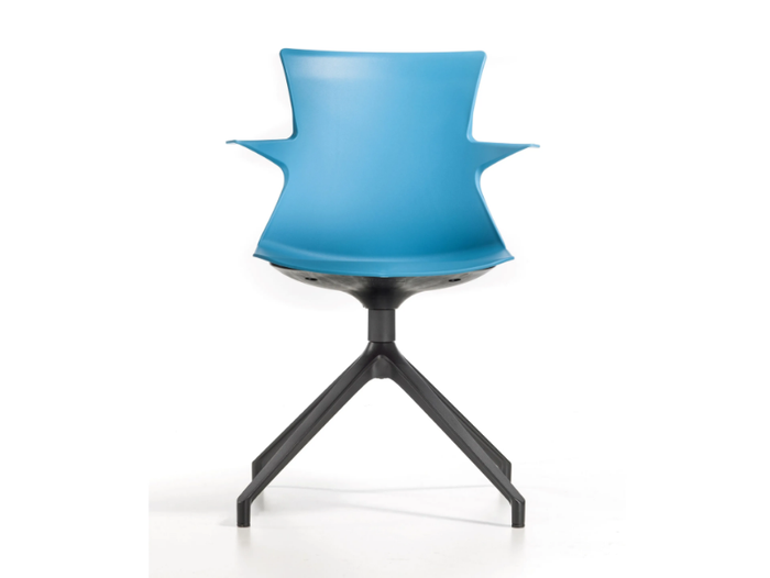 TEMA U - Trestle-based technopolymer chair with armrests _ GABER