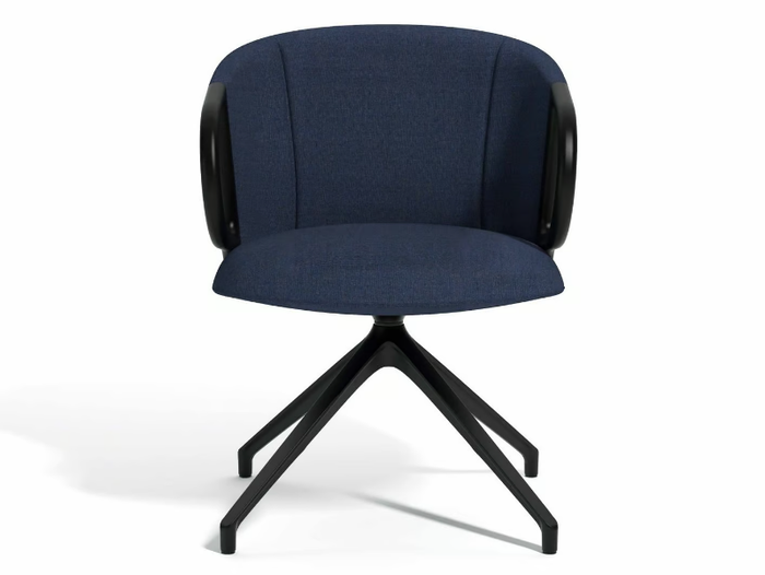 CUCARACHA SLIM U - Swivel trestle-based fabric chair _ GABER