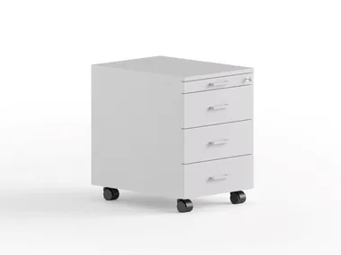 DRAWER - Engineered wood office drawer unit with castors with lock _ GABER