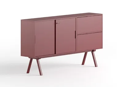 LOW CABINET 2027 - Low wooden office storage unit with drawers _ GABER