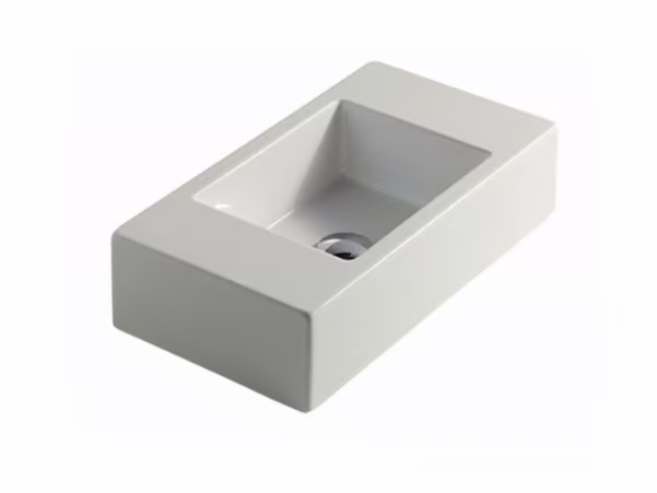 PLUS DESIGN 55 - Countertop rectangular ceramic washbasin _ GALASSIA