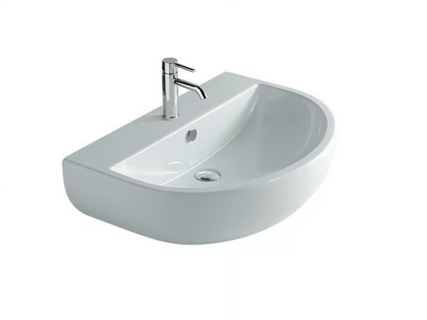 EL2 75 - Contemporary style wall-mounted single ceramic washbasin _ GALASSIA