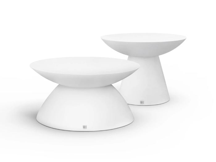 OCEANO - Round fiberglass garden side table _ GANSK