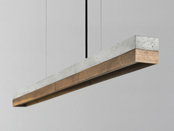 ​[C1] WALNUT - Dimmable LED pendant light (L 122cm) _ GANTlights