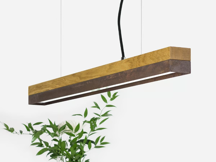 [C2o] CORTEN STEEL - Dimmable LED Pendant Light (L 92cm) _ GANTlights