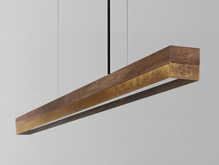 [C1w] OXIDISED BRASS - LED dimmable walnut pendant lamp _ GANTlights