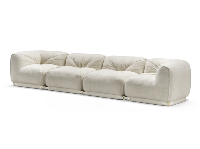 LEISURE - Modular 4 seater fabric sofa _ GHIDINI1961